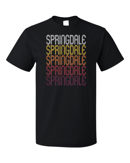 Standard Black Springdale, OH | Retro, Vintage Style Ohio Pride  T-shirt