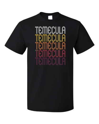 Standard Black Temecula, CA | Retro, Vintage Style California Pride  T-shirt