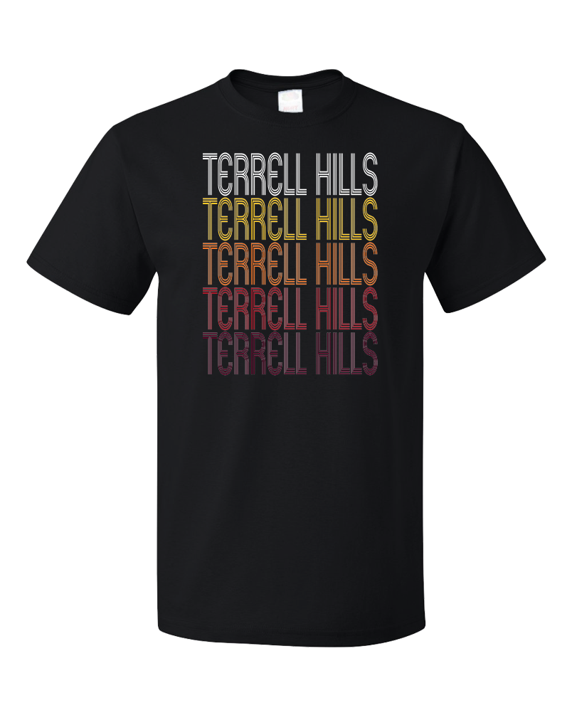 Standard Black Terrell Hills, TX | Retro, Vintage Style Texas Pride  T-shirt
