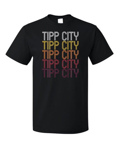 Standard Black Tipp City, OH | Retro, Vintage Style Ohio Pride  T-shirt