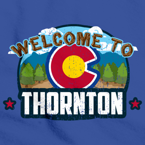 WELCOME TO THORNTON, COLORADO Royal Blue art preview