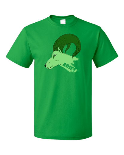 Standard Green Zodiac Aries The Ram - Horoscope Astrology Fan Star Sign T-shirt