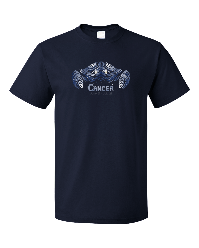 Standard Navy Zodiac Cancer - Horoscope Astrology Fan Star Sign The Crab T-shirt