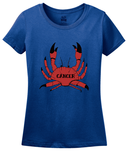 Ladies Royal Zodiac Cancer Design - Horoscope Astrology Fan Star Sign T-shirt