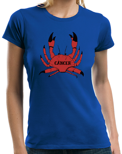 Ladies Royal Zodiac Cancer Design - Horoscope Astrology Fan Star Sign T-shirt