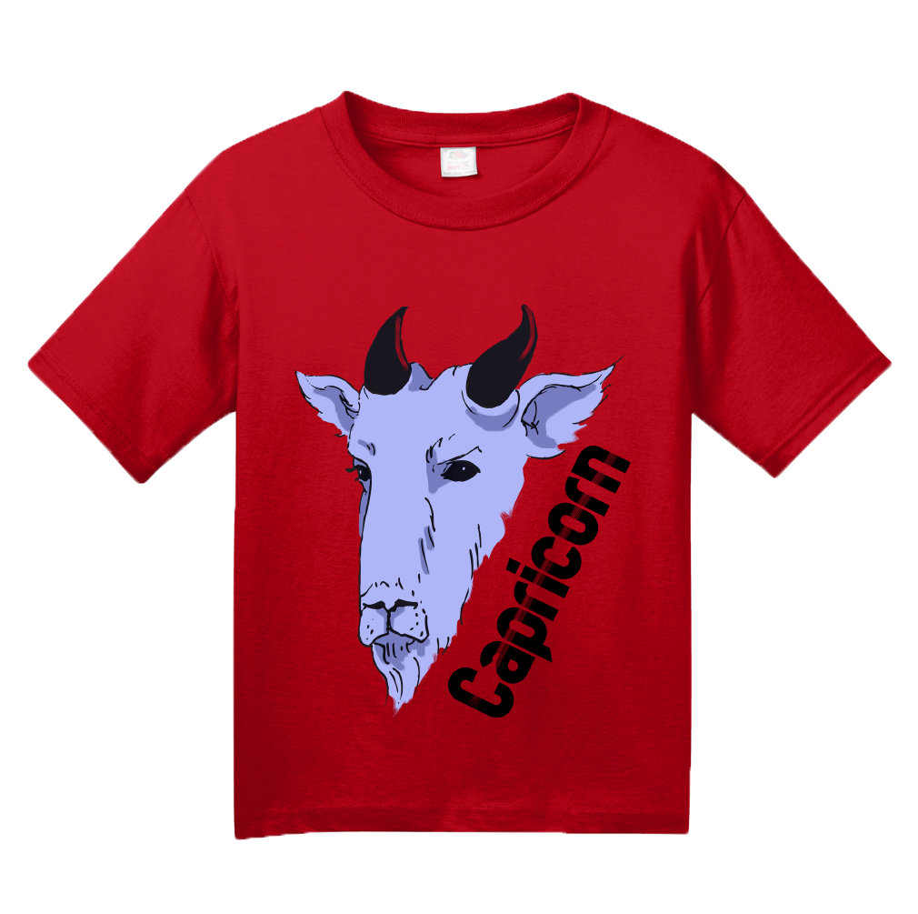 Youth Red Zodiac Capricorn - Horoscope Astrology Fan Star Sign Goat T-shirt