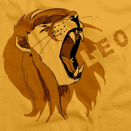 ZODIAC LEO THE LION Gold art preview