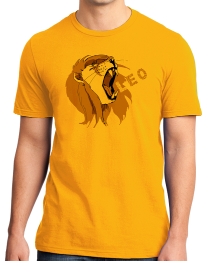 Standard Gold Zodiac Leo The Lion - Horoscope Astrology Fan Star Sign T-shirt