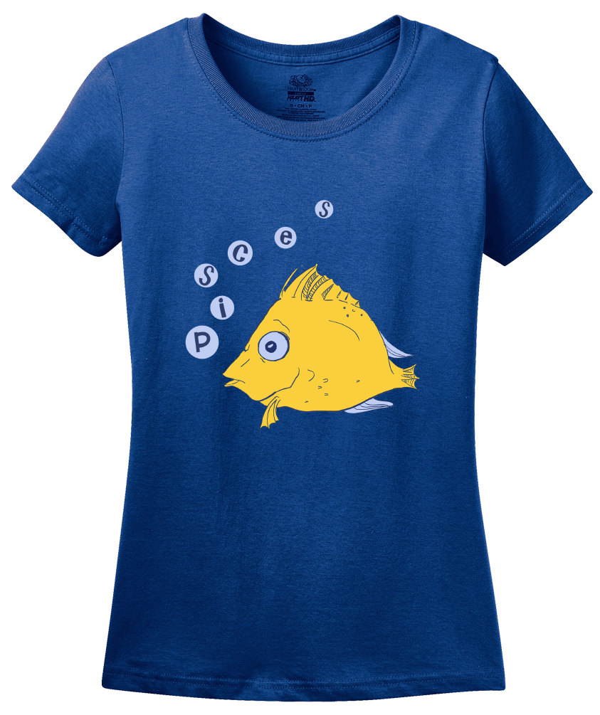 Ladies Royal Zodiac Pisces - Horoscope Astrology Fan Star Sign The Fish T-shirt