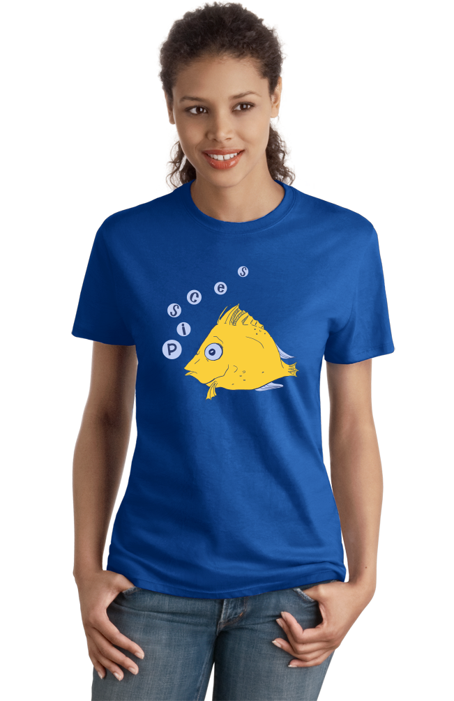 Ladies Royal Zodiac Pisces - Horoscope Astrology Fan Star Sign The Fish T-shirt